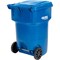 Global Industrial Mobile Heavy Duty Trash Container, 95 Gallon, Blue 237281BL - alternate 7